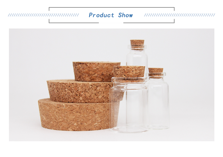 Clear glass jar with cork lid